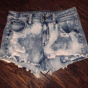 american eagle hi rise jean shorts!